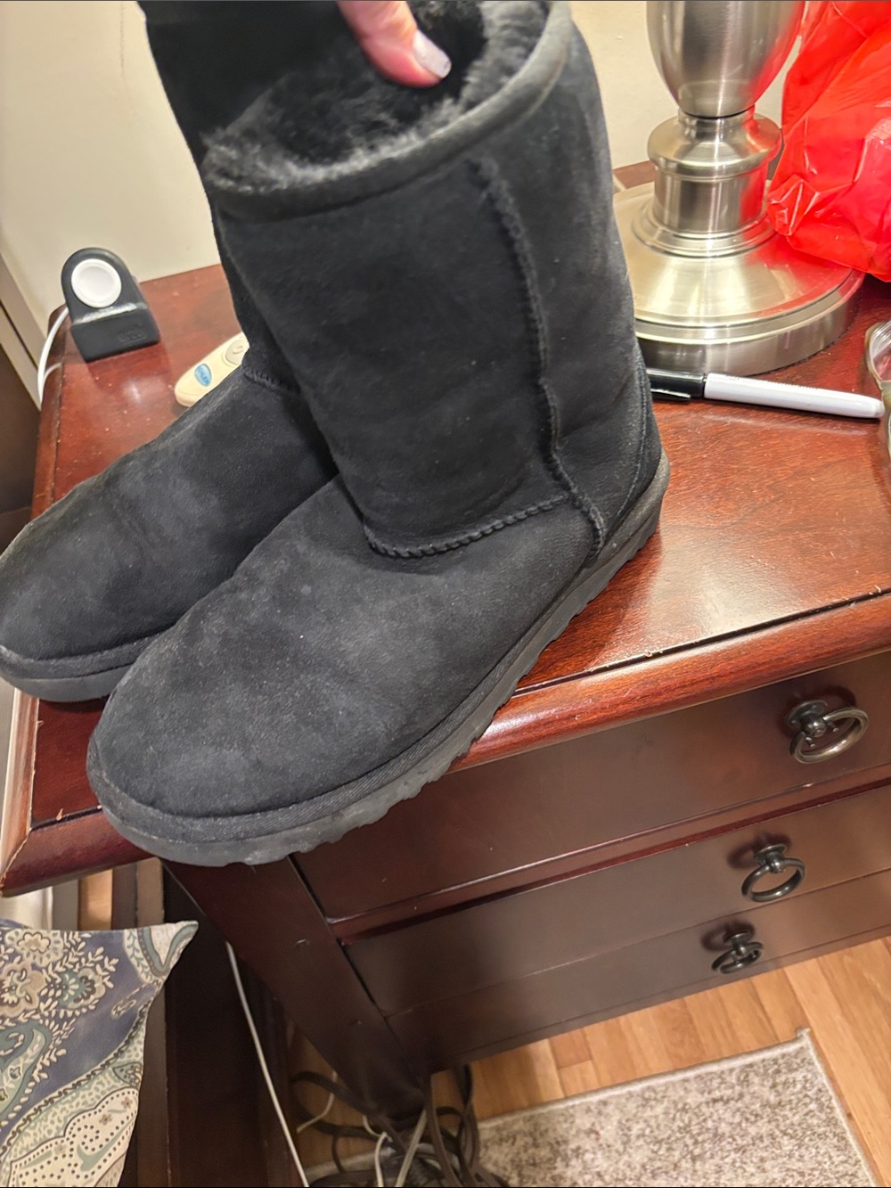 UGG Black Classic Tall Suede Winter Boots